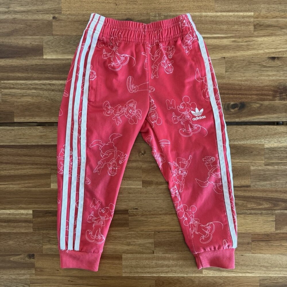Adidas Disney Sports Goofy Mickey‎ Mouse Superstar Children Jogger Pants Size 4T